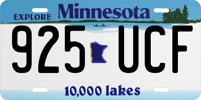 MN license plate 925UCF