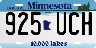 MN license plate 925UCH