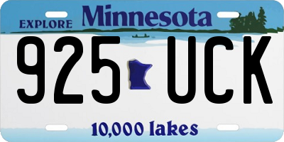 MN license plate 925UCK