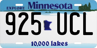 MN license plate 925UCL