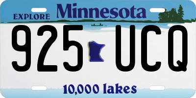 MN license plate 925UCQ