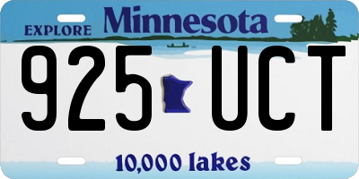 MN license plate 925UCT