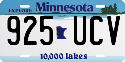 MN license plate 925UCV