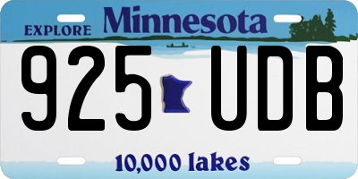 MN license plate 925UDB