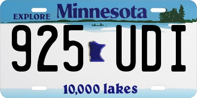 MN license plate 925UDI