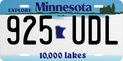 MN license plate 925UDL