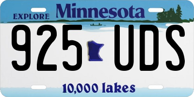 MN license plate 925UDS