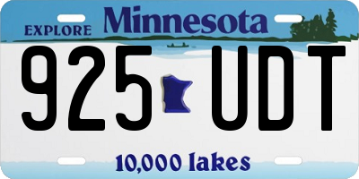 MN license plate 925UDT