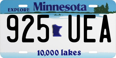 MN license plate 925UEA