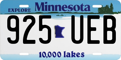 MN license plate 925UEB