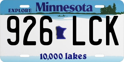 MN license plate 926LCK