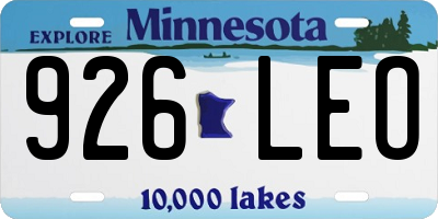 MN license plate 926LEO