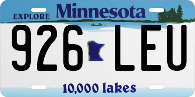 MN license plate 926LEU
