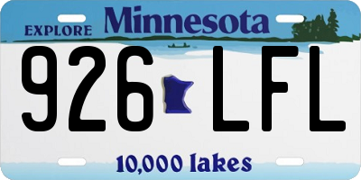 MN license plate 926LFL