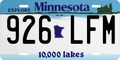 MN license plate 926LFM