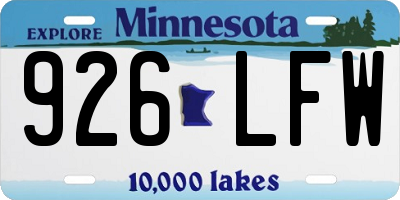 MN license plate 926LFW