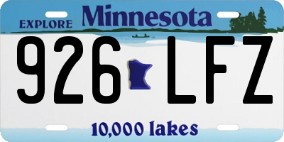 MN license plate 926LFZ