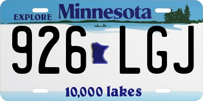 MN license plate 926LGJ