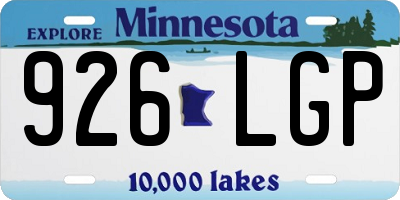 MN license plate 926LGP
