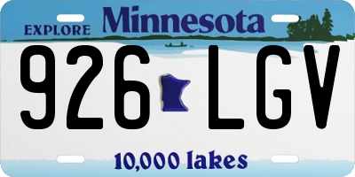 MN license plate 926LGV
