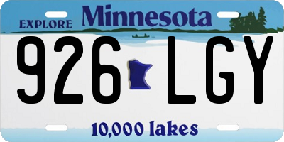 MN license plate 926LGY