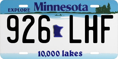 MN license plate 926LHF
