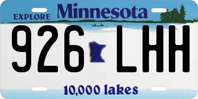 MN license plate 926LHH