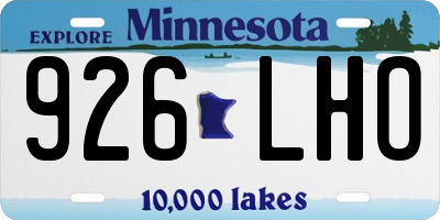 MN license plate 926LHO