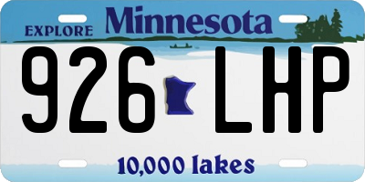 MN license plate 926LHP