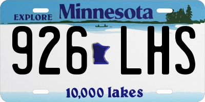 MN license plate 926LHS