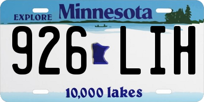 MN license plate 926LIH