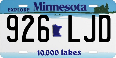 MN license plate 926LJD