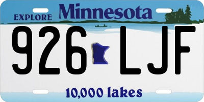 MN license plate 926LJF