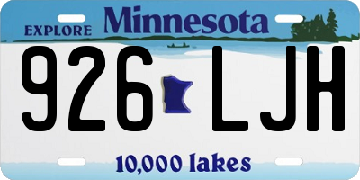 MN license plate 926LJH
