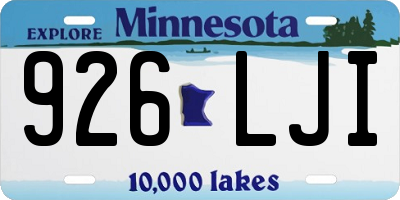 MN license plate 926LJI