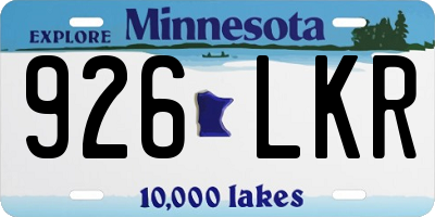 MN license plate 926LKR