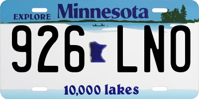 MN license plate 926LNO