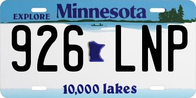 MN license plate 926LNP