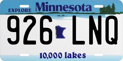 MN license plate 926LNQ