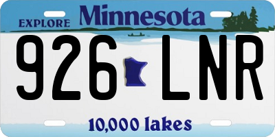 MN license plate 926LNR