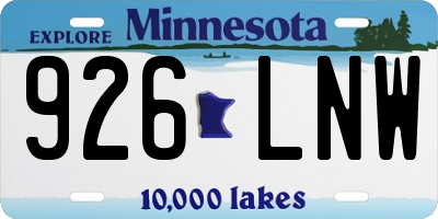 MN license plate 926LNW