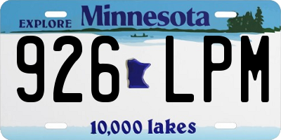 MN license plate 926LPM