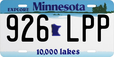 MN license plate 926LPP