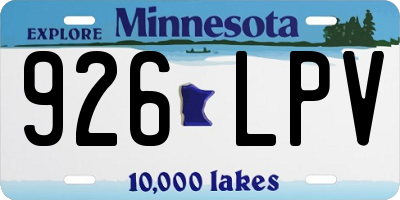 MN license plate 926LPV