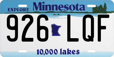 MN license plate 926LQF