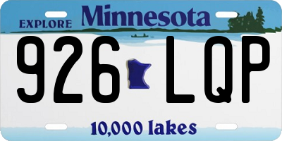 MN license plate 926LQP