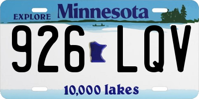 MN license plate 926LQV
