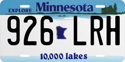 MN license plate 926LRH