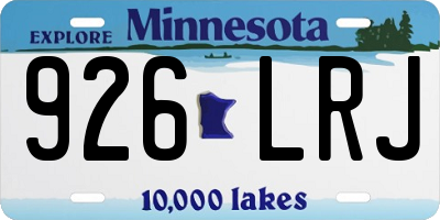MN license plate 926LRJ