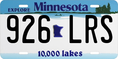 MN license plate 926LRS